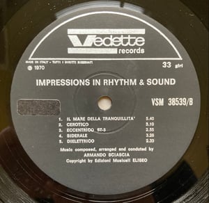 Image of ARMANDO SCIASCIA - Impressions In Rhythm & Sound (Vedette Records, 1970)