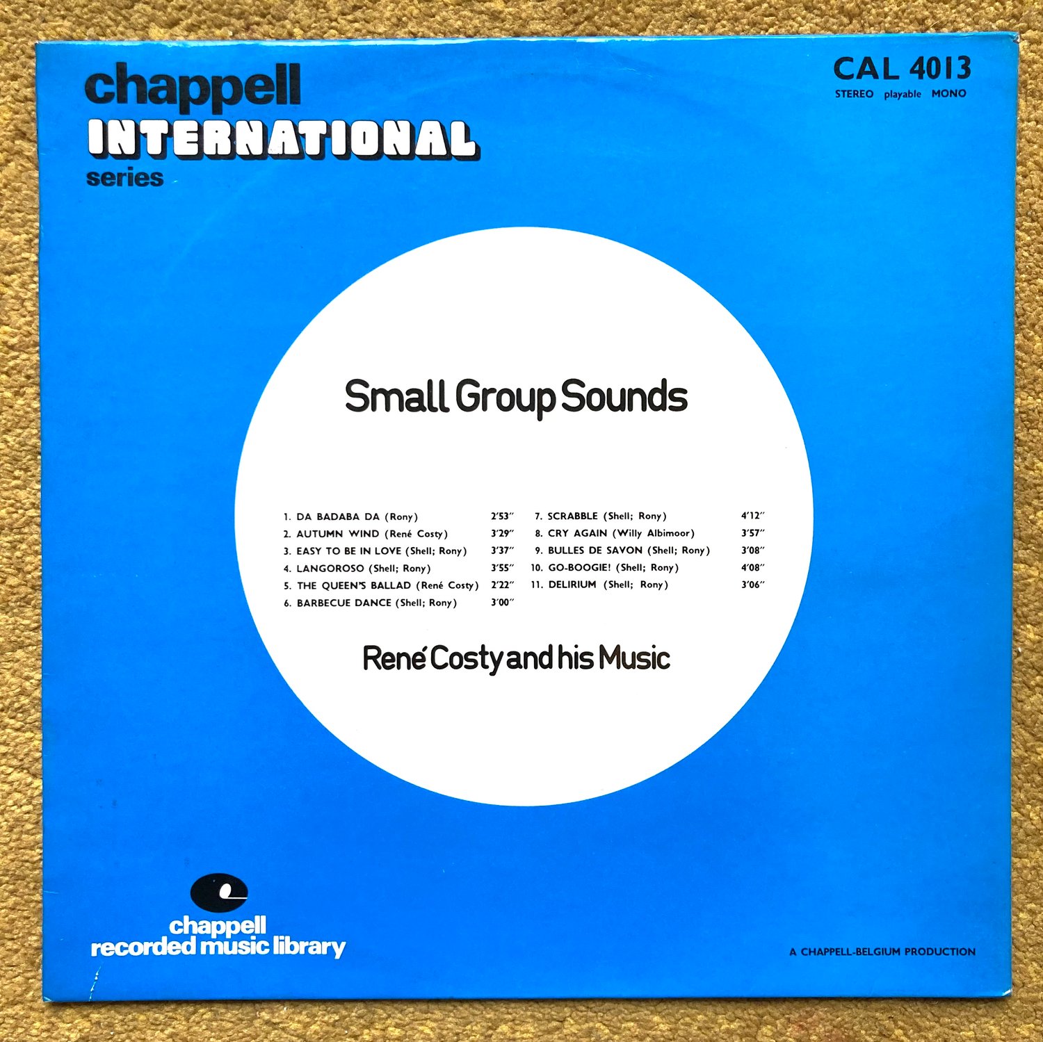 Image of RENE COSTY AND HIS MUSIC - Small Group Sounds (Chappell International, 1974)