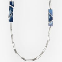 Image 1 of COLLANA CORTA CON DOPPIA MAGLIA IN ARGENTO - LENUVOLE