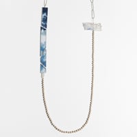 Image 1 of COLLANA LUNGA CON ELEMENTO IN RESINA E ARGENTO - LENUVOLE