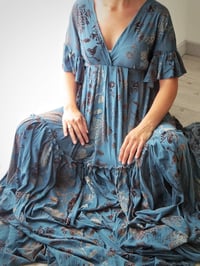 Image 1 of Boho maxi dress for photoshoot | Lorette | size S-M-L | turquoise | photo props