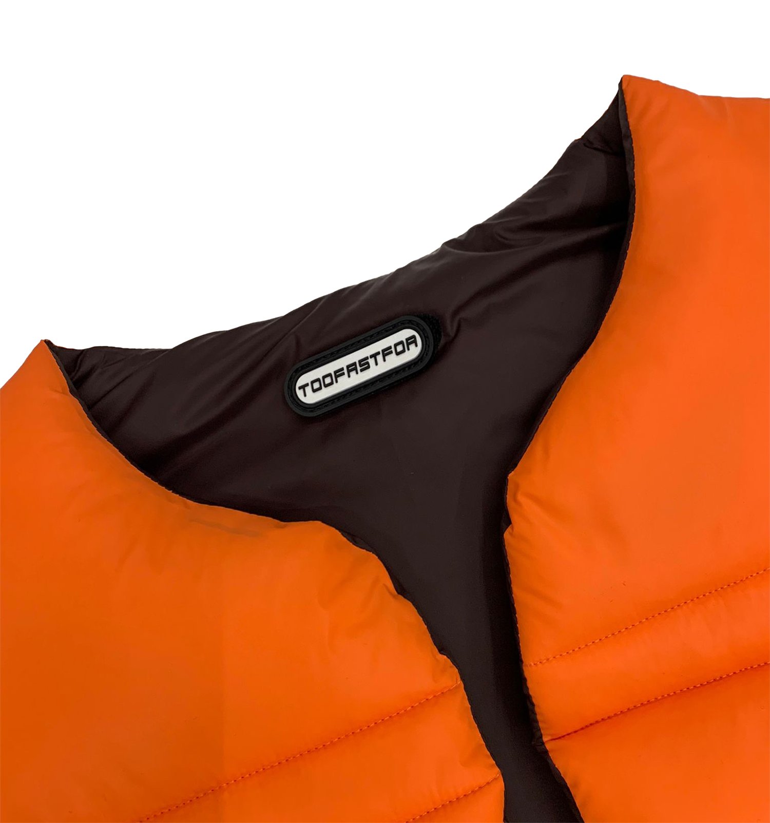 Image of TooFastFor Pumpkin Puffer Vest
