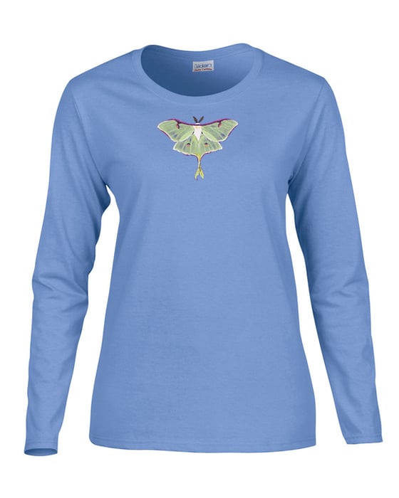 Image of Luna Moth ladies long sleeve t-shirt