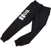 Image 1 of BLACK & WHITE "BOSS UP" JOGGERS