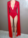 RED RHINESTONE LEOTARD 