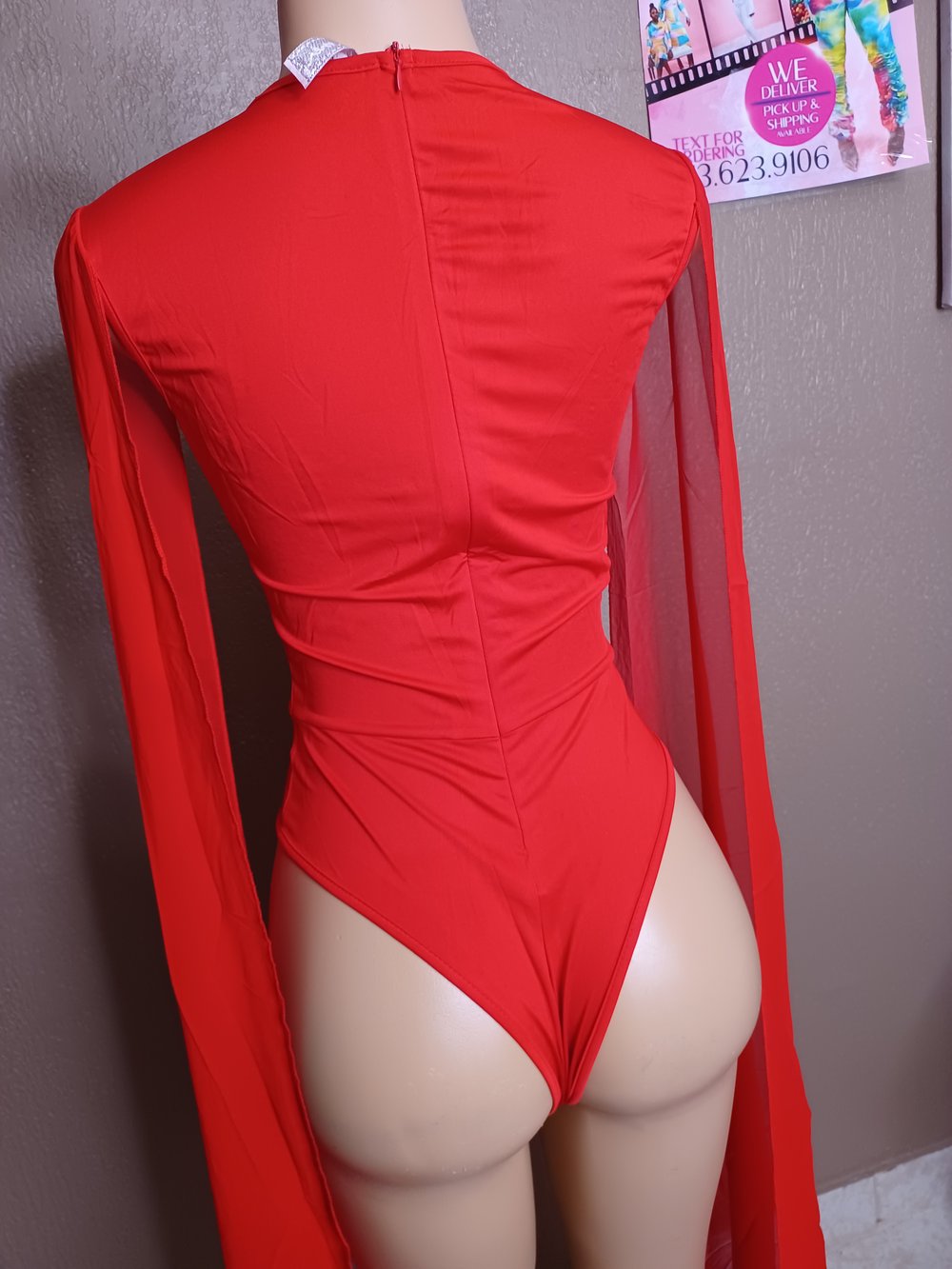 RED RHINESTONE LEOTARD