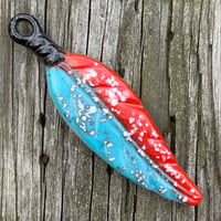 Fused Glass Feather 14
