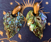 Large Abalone Leaf Earrings