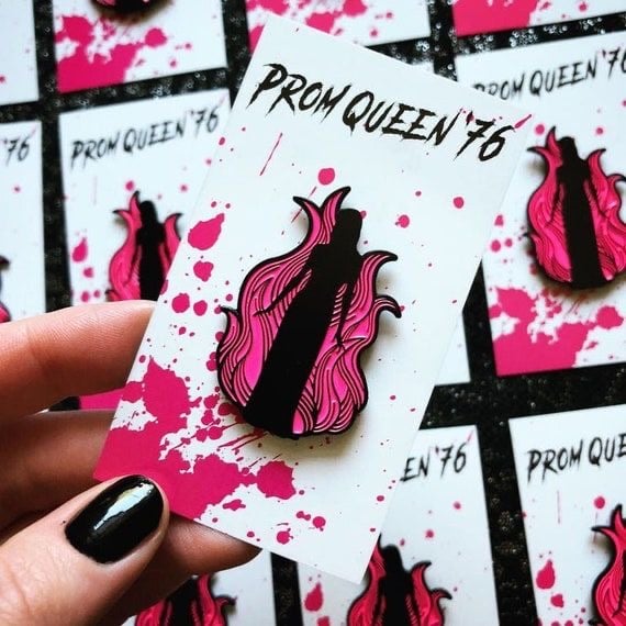 Image of PINK PROM QUEEN ‘76 Enamel Pin 