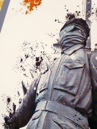 Image 4 of Derry Statue Splatter Effect A3 Print ( Unframed).