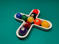 Conquer the Cross Billiards Challenge Rack, BRILLIANT WHITE - UPC: 0 88234 54264 0