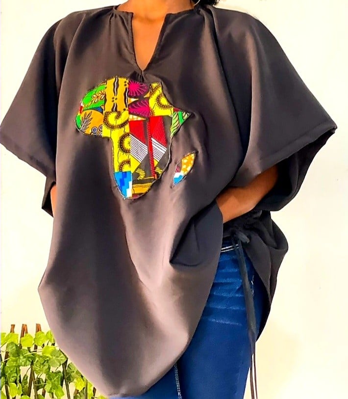Image of UNISEX AFRICAN MAP TOP