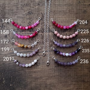 Image of gemstone ss bars - purples & pinks