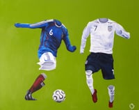 France vs England 14x18 inches Giclee Print