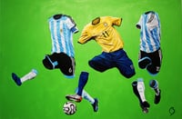 Brazil vs Argentina 18x12 inches Giclee Print