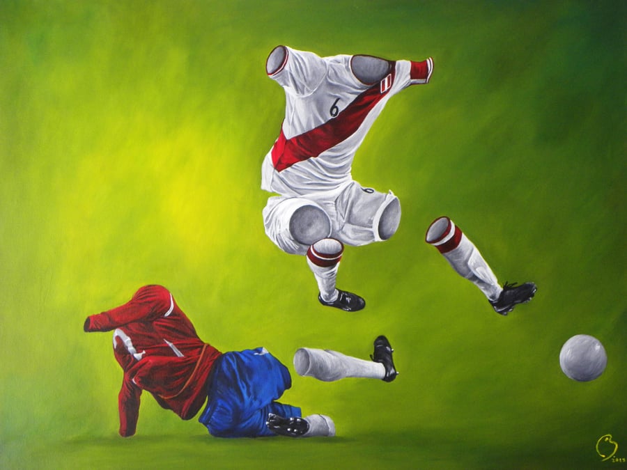 Image of Peru vs Chile 18x14 inches Giclee Print
