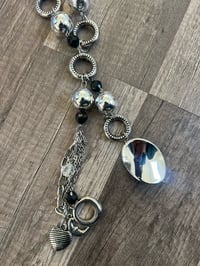 Image 4 of Black and silver necklace 