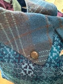 Upcycled Welsh wool cross body bag