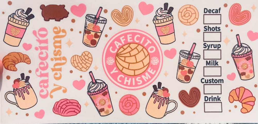 Image of Chisme y cafecito GLASS+LID+GLASS STRAW