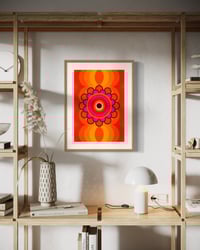 Image 3 of 'Hypnotic Bloom' 250gsm Matt Art Print Vintage Groove Design