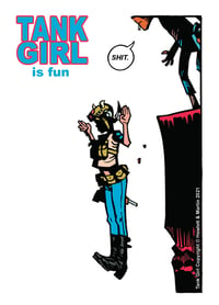 Image 5 of Collector's item - TANK GIRL POSTER MAGAZINE #16 - with bonus badges!
