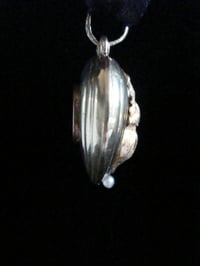 Image 2 of VICTORIAN 15CT HIGH CARAT SEED PEARL HEART MEMORIAL PUFF PENDANT LOCKET 3.5g