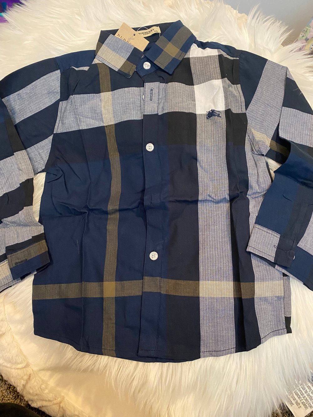 Boys burberry shirt deals