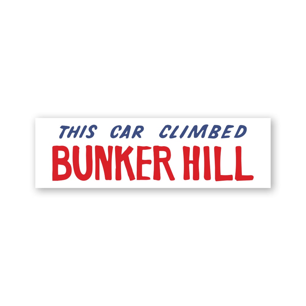 Image of This Car Climbed Bunker Hill bumper sticker