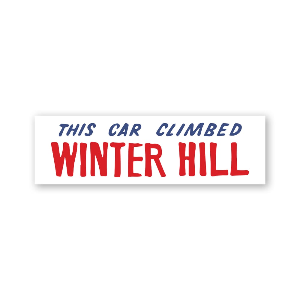 Image of This Car Climbed Winter Hill bumper sticker