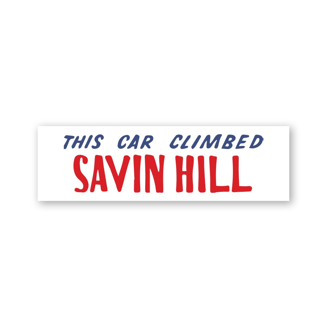 Image of This Car Climbed Savin Hill Bumper Sticker - Free Shipping