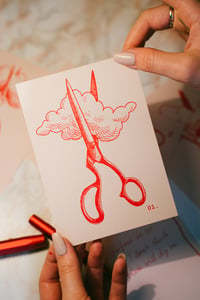 Image 3 of  postcard set cutting clouds 