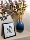 Genuine Veronica And Hydrangea Bloom Wildflower Art In 8" X 10" Frame (Item# 2021078)