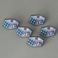 Image 2 of Love Feta - Enamel Pin