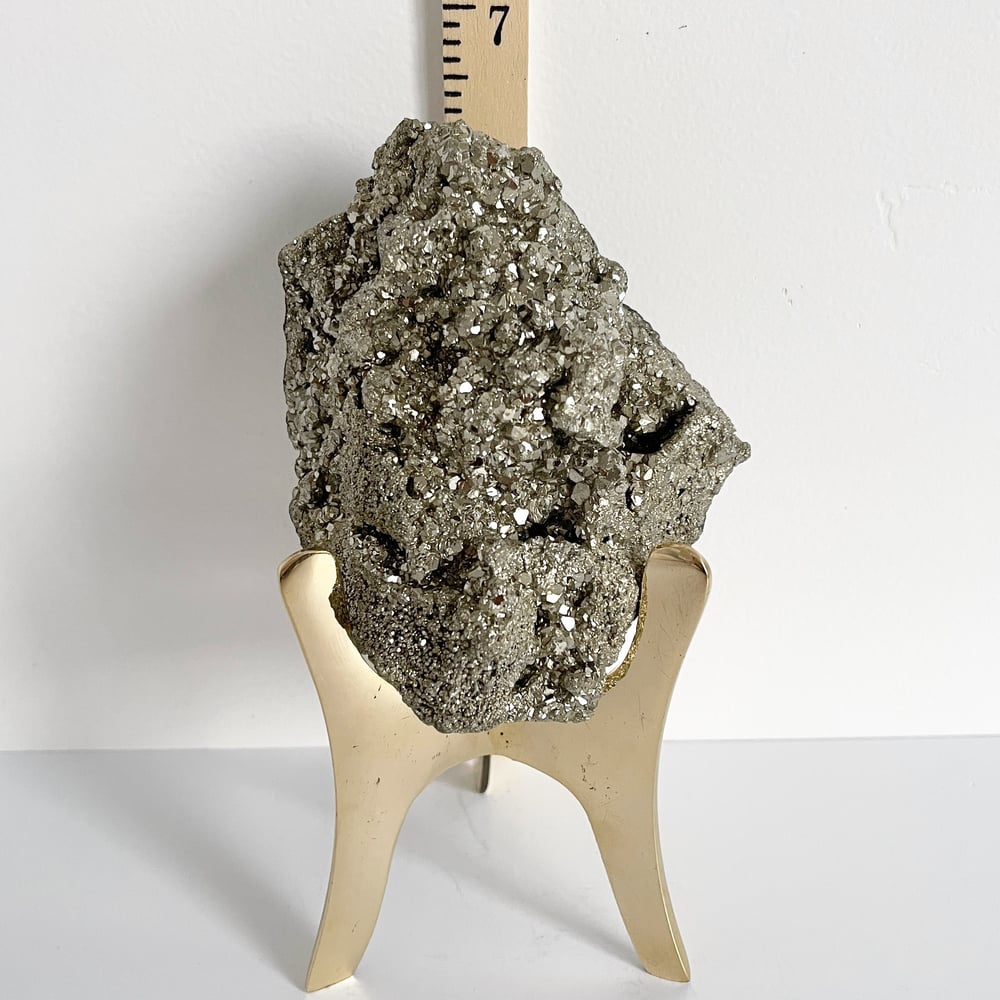 Image of Pyrite no.210 + Brass Stand