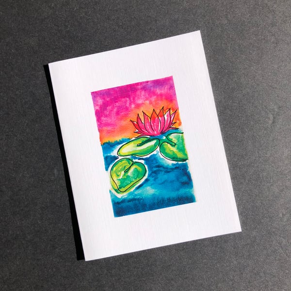 Image of Watercolor Waterlily 1