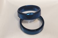 Blue High Polish Band Ring