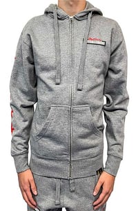 Image 1 of Stay Winning Mobb Meeting Gray Zip-Up Hoodie