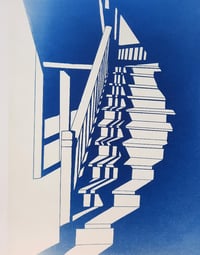 Stairway Cyanotype