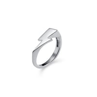 Image 1 of Silver Bowie 'Flash' Signet Womens Ring