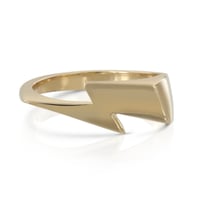 Image 1 of 9ct Gold Bowie 'Flash' Signet Womens Ring