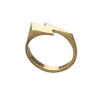 Image 2 of 9ct Gold Bowie 'Flash' Signet Womens Ring