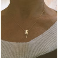 Image 2 of Bowie 'Flash' Petite Necklace Silver/Gold