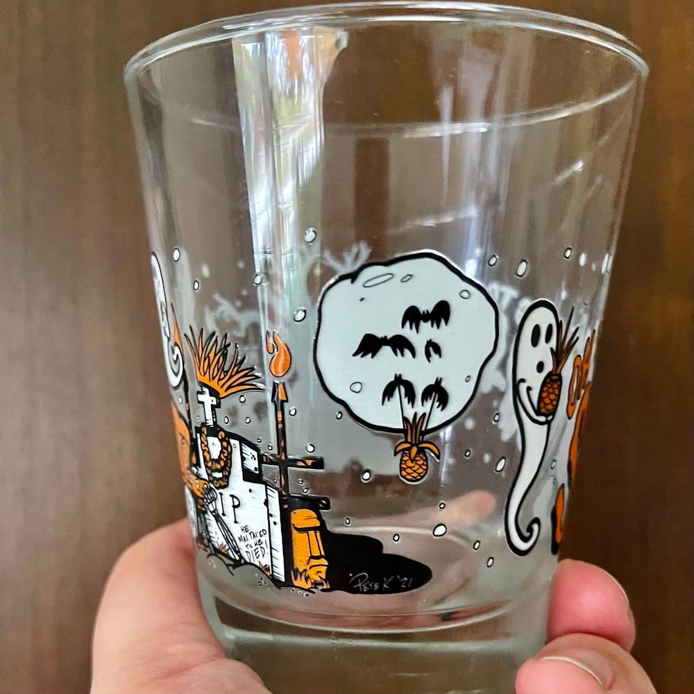 SPOOKY-LAU 15 oz Mai Tai Cocktail Glass in Orange