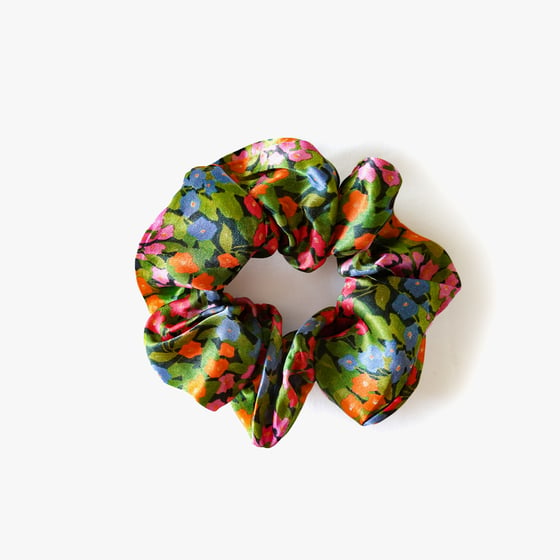 Image of Flower Silk Scrunchie