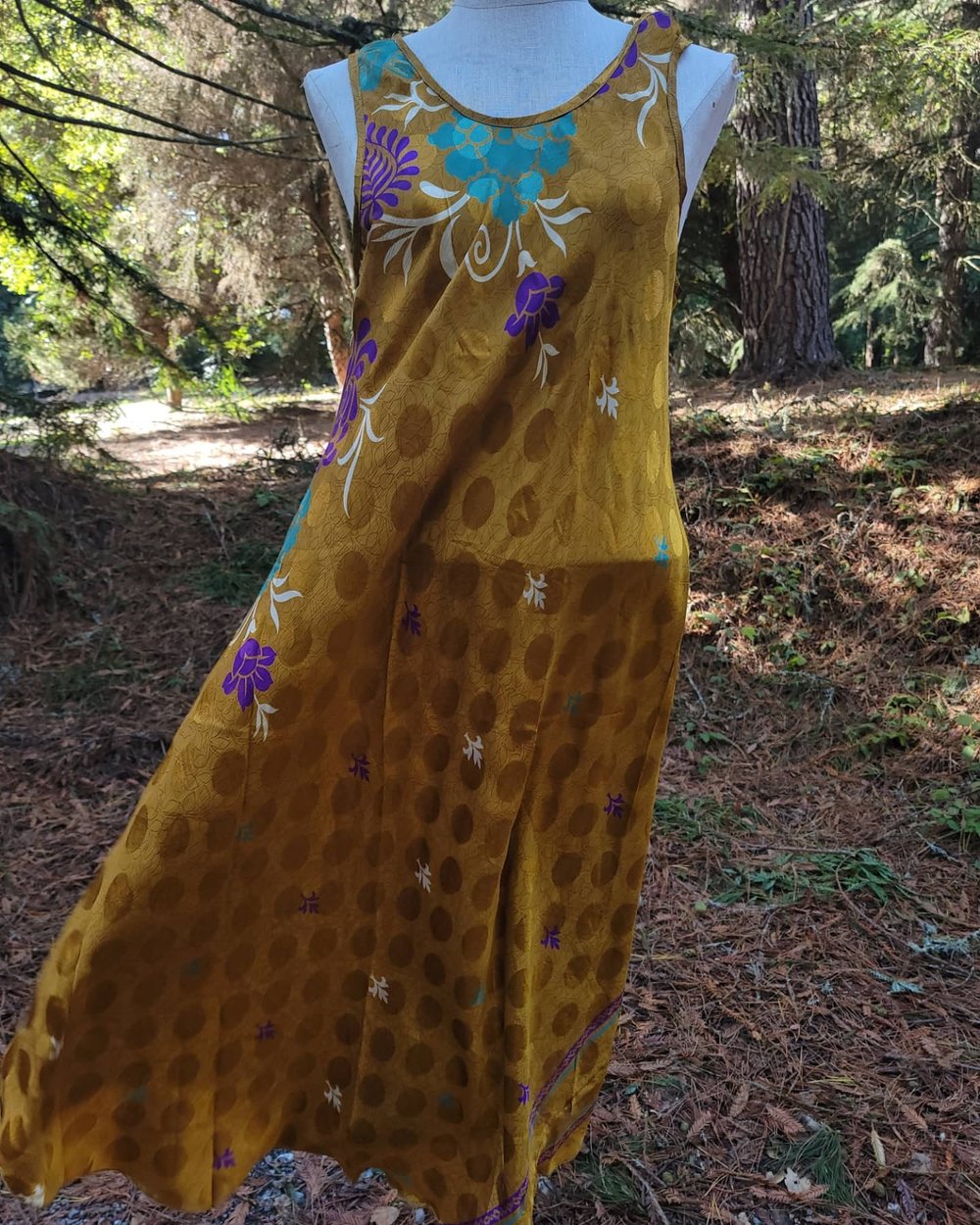 Image of Silk golden dress