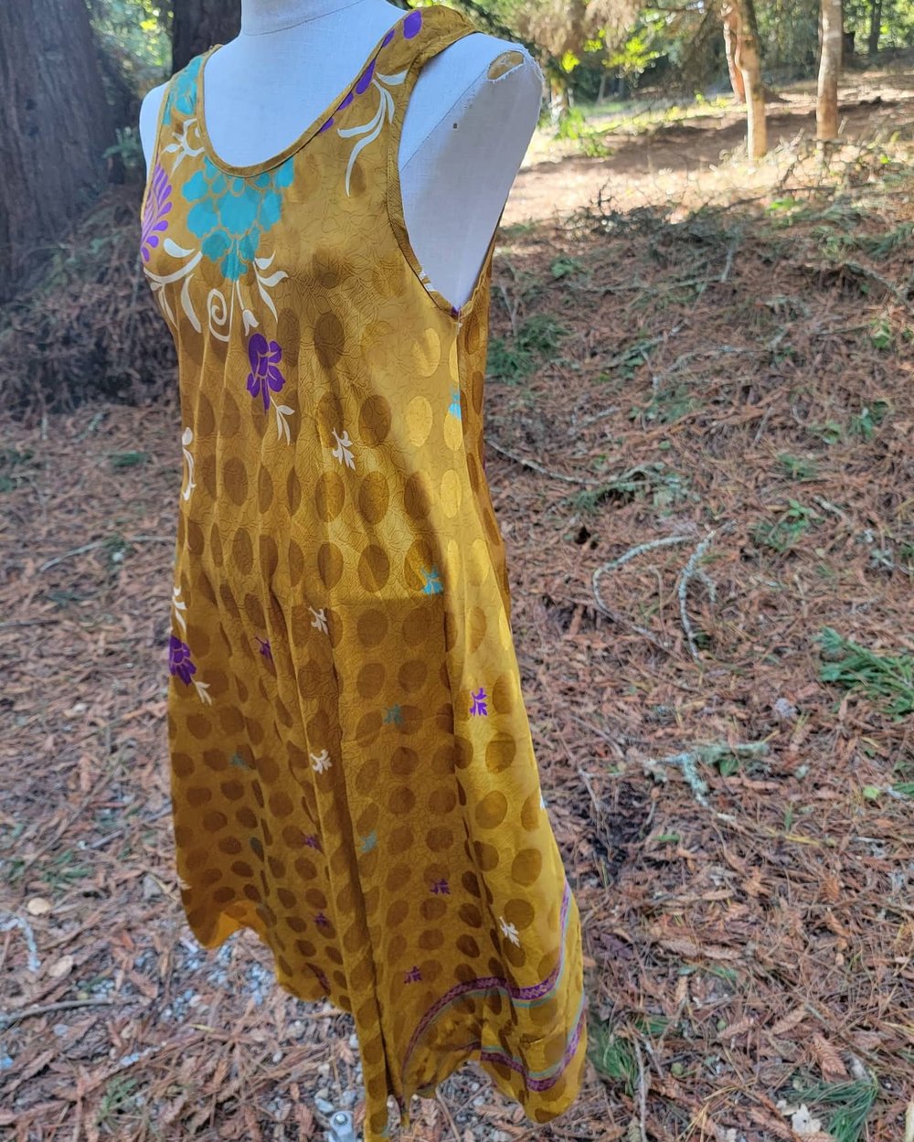 Image of Silk golden dress