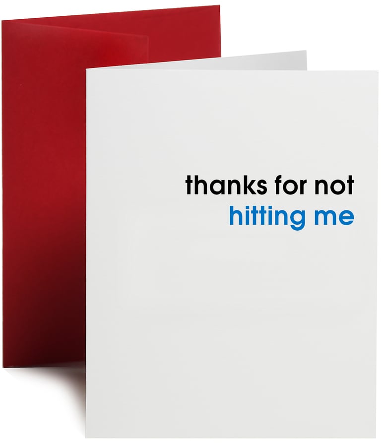thanks for not hitting me