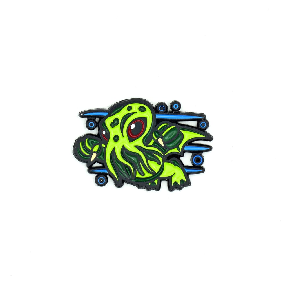 Cthulhu Swims enamel pin