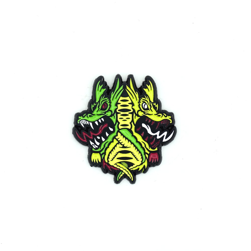 Double Dragon enamel pin