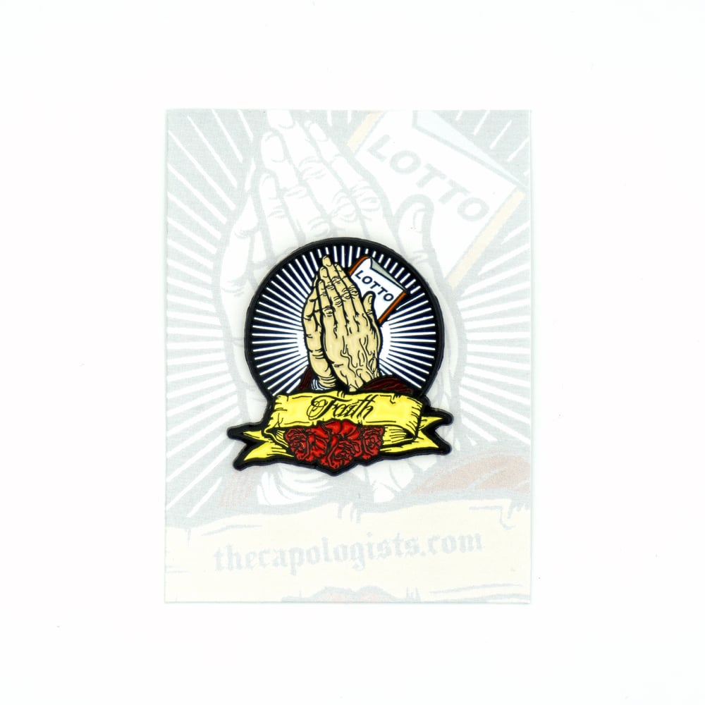 Lotto Praying Hands enamel pin